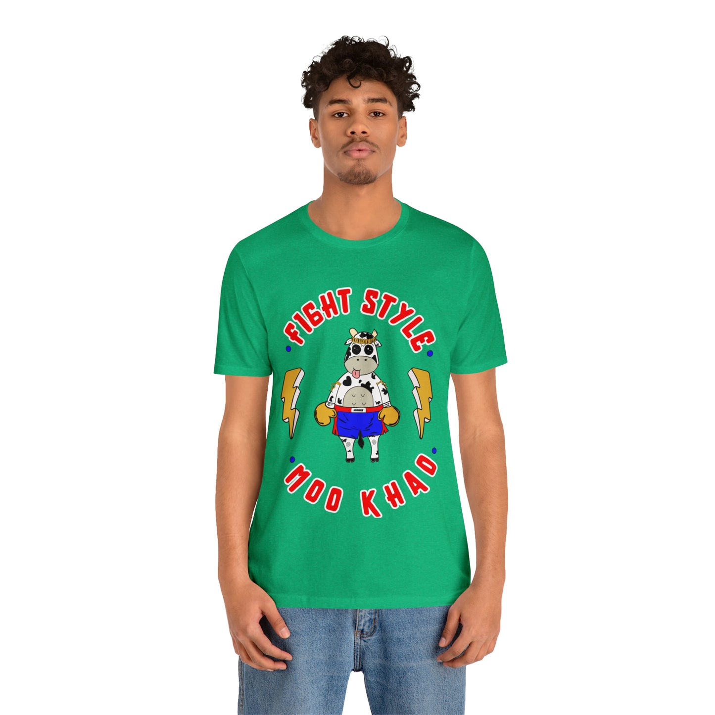 Moo Khao t-shirt| Funny graphic muay thai t-shirt| Unisex Jersey Short Sleeve Tee