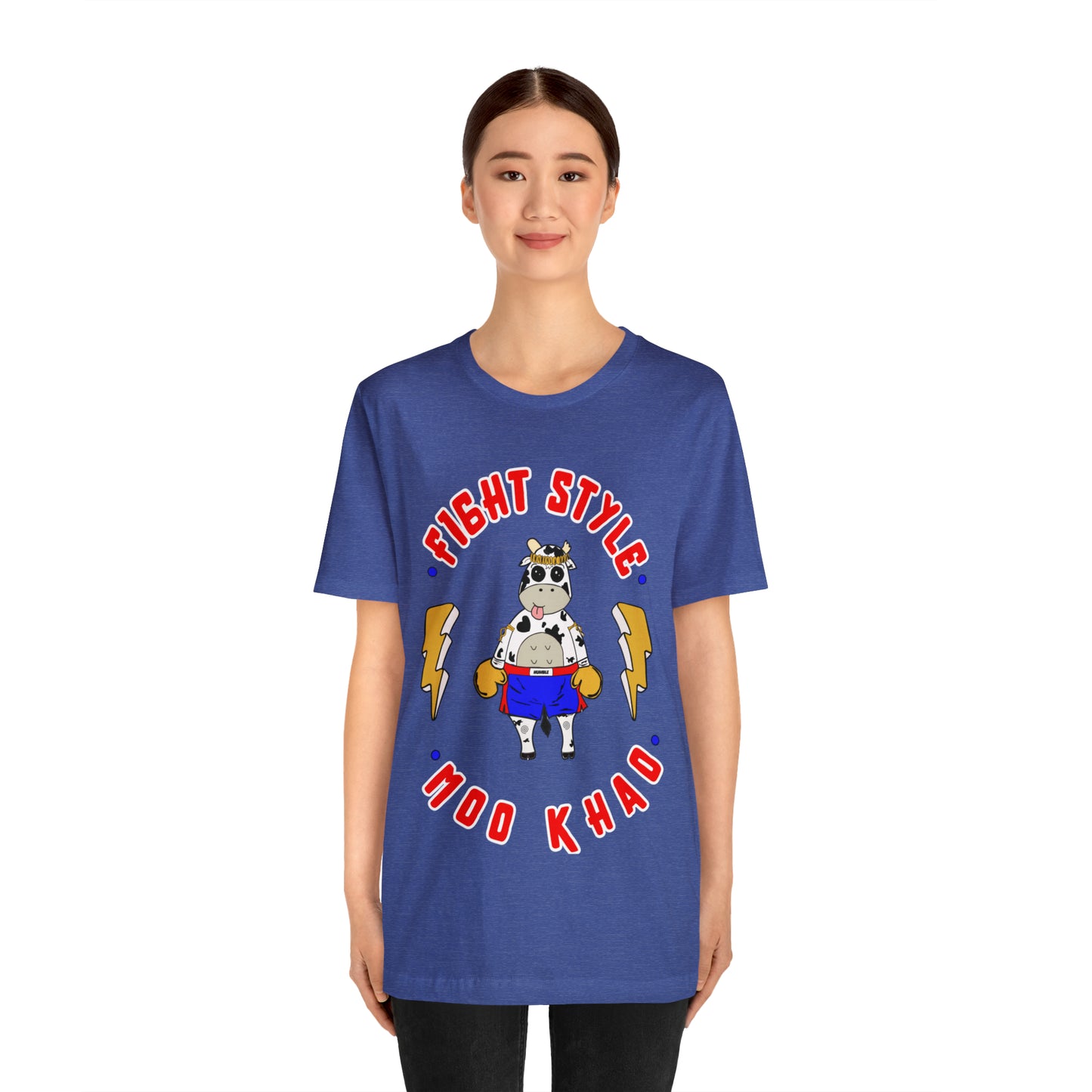 Moo Khao t-shirt| Funny graphic muay thai t-shirt| Unisex Jersey Short Sleeve Tee