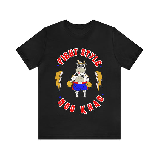 Moo Khao t-shirt| Funny graphic muay thai t-shirt| Unisex Jersey Short Sleeve Tee