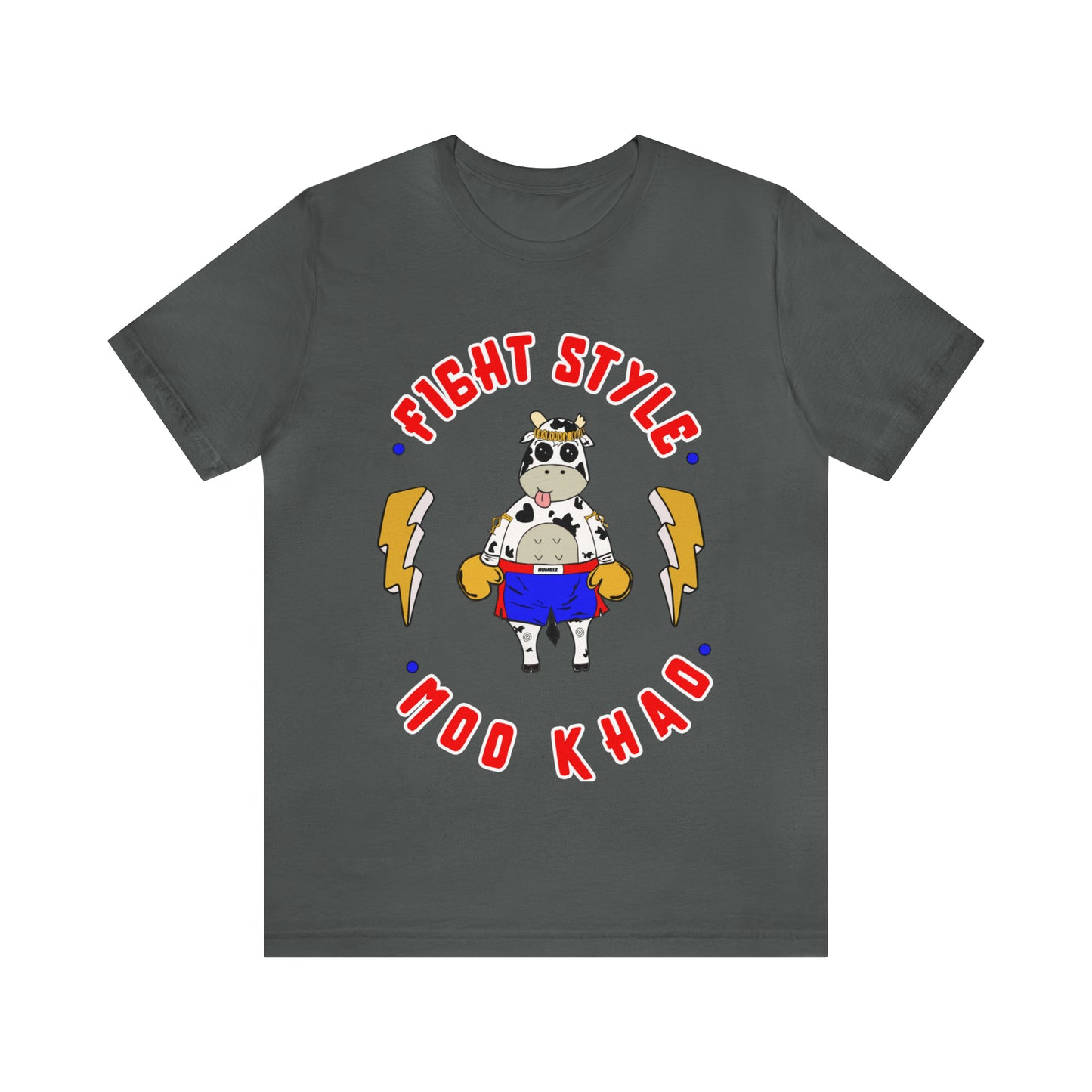 Moo Khao t-shirt| Funny graphic muay thai t-shirt| Unisex Jersey Short Sleeve Tee