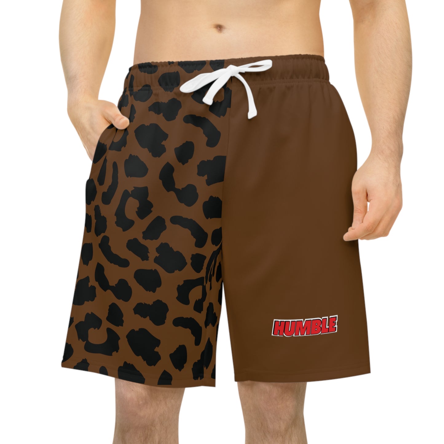 Leopard print brown prowler shorts