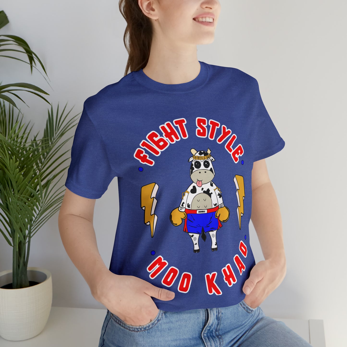 Moo Khao t-shirt| Funny graphic muay thai t-shirt| Unisex Jersey Short Sleeve Tee