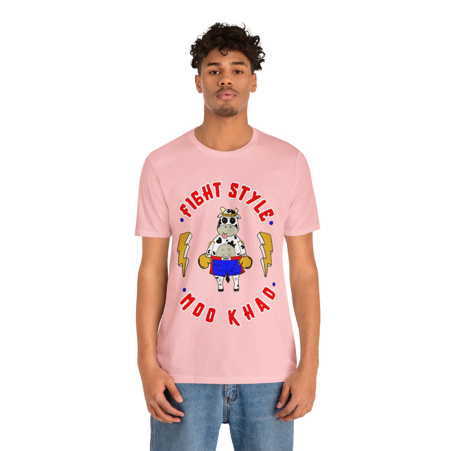 Moo Khao t-shirt| Funny graphic muay thai t-shirt| Unisex Jersey Short Sleeve Tee