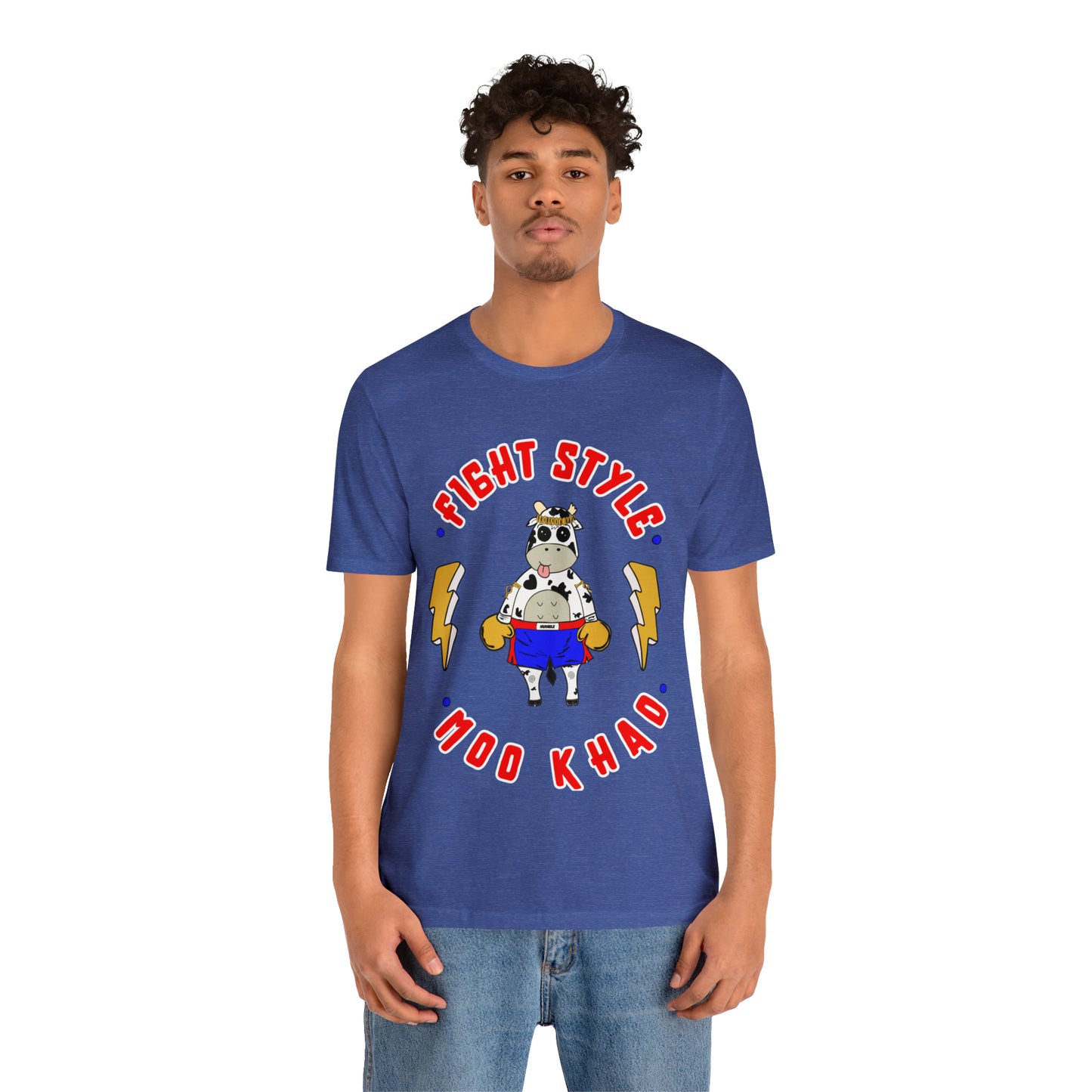 Moo Khao t-shirt| Funny graphic muay thai t-shirt| Unisex Jersey Short Sleeve Tee