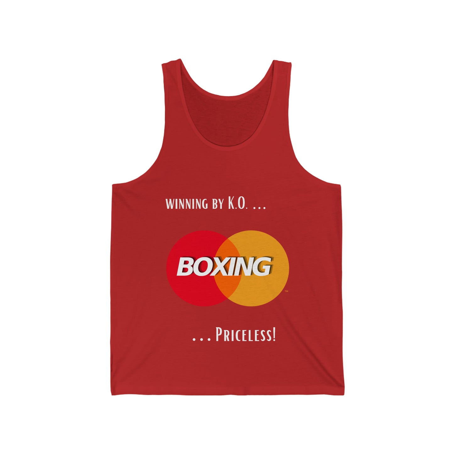 Credit card boxing tank Sleeveless unisex training tank top crewneck graphic quote shirt