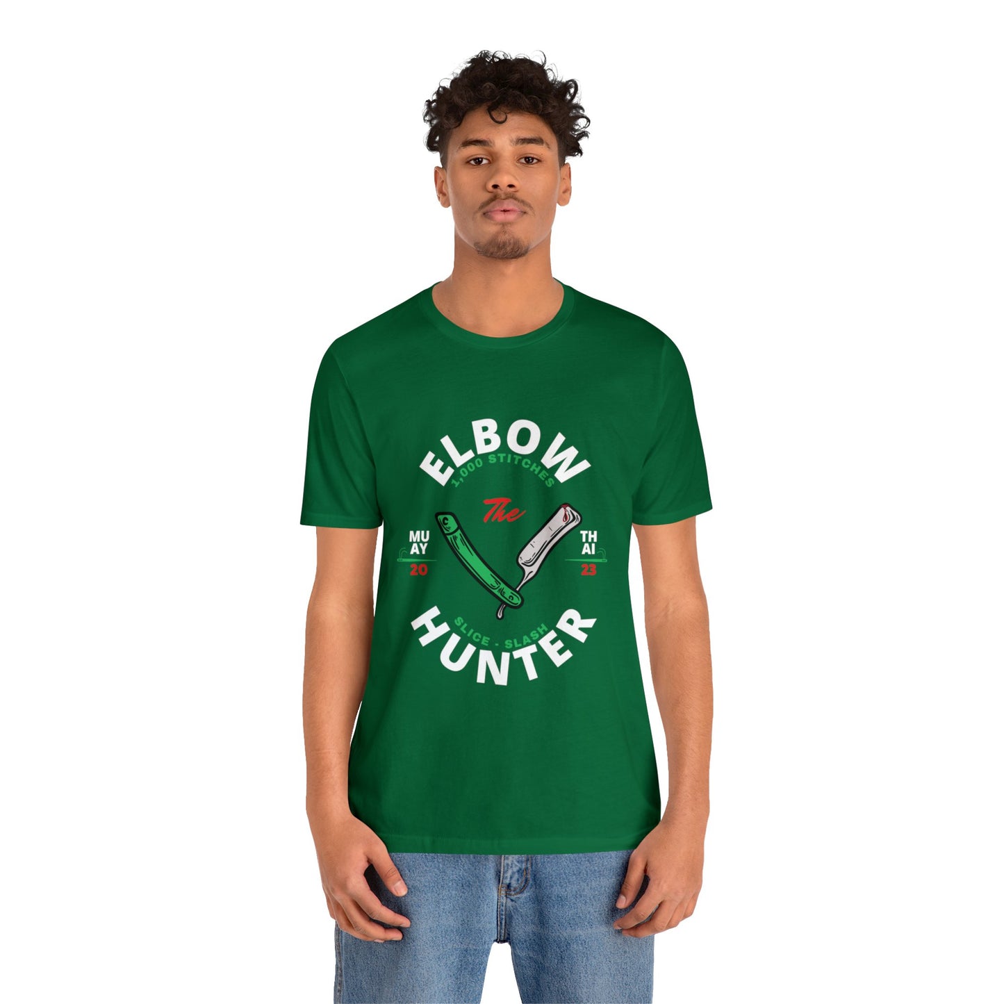 Elbow Hunter Unisex Jersey Short Sleeve Tee