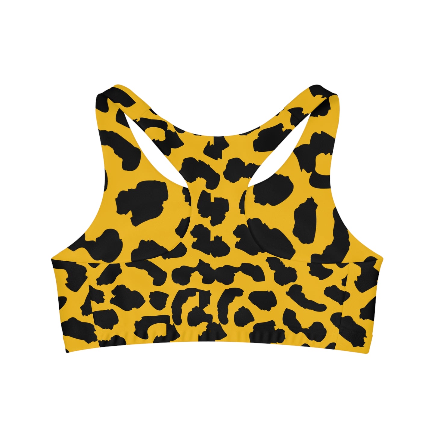 Leopard Animal camo Muay thai Seamless Sports Bra (AOP)