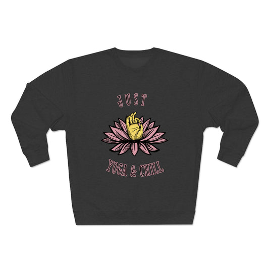 Yoga and Chill Lotus Unisex Premium Crewneck Sweatshirt