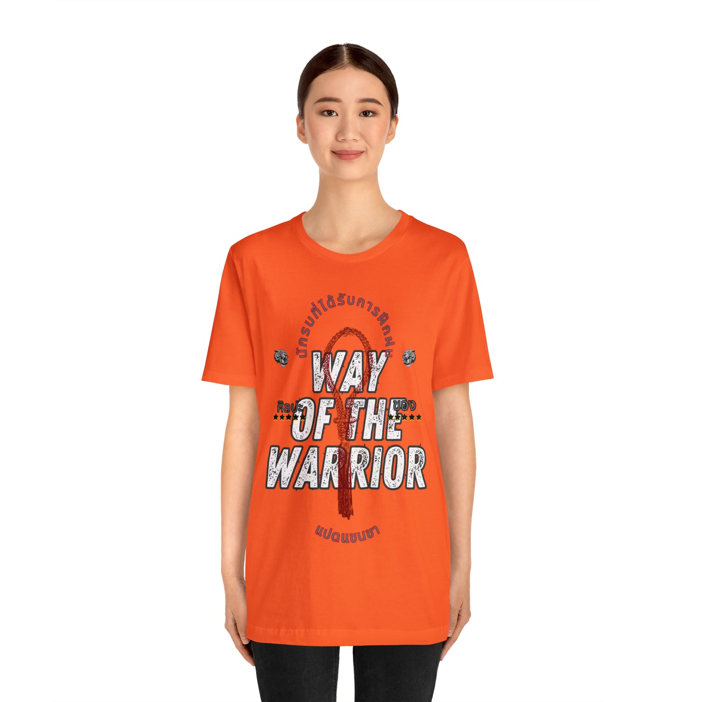 Mongkhon Warrior Tee| Graphic print t-shirt|  Unisex Jersey Short Sleeve Tee| Layer print short sleeve shirt|