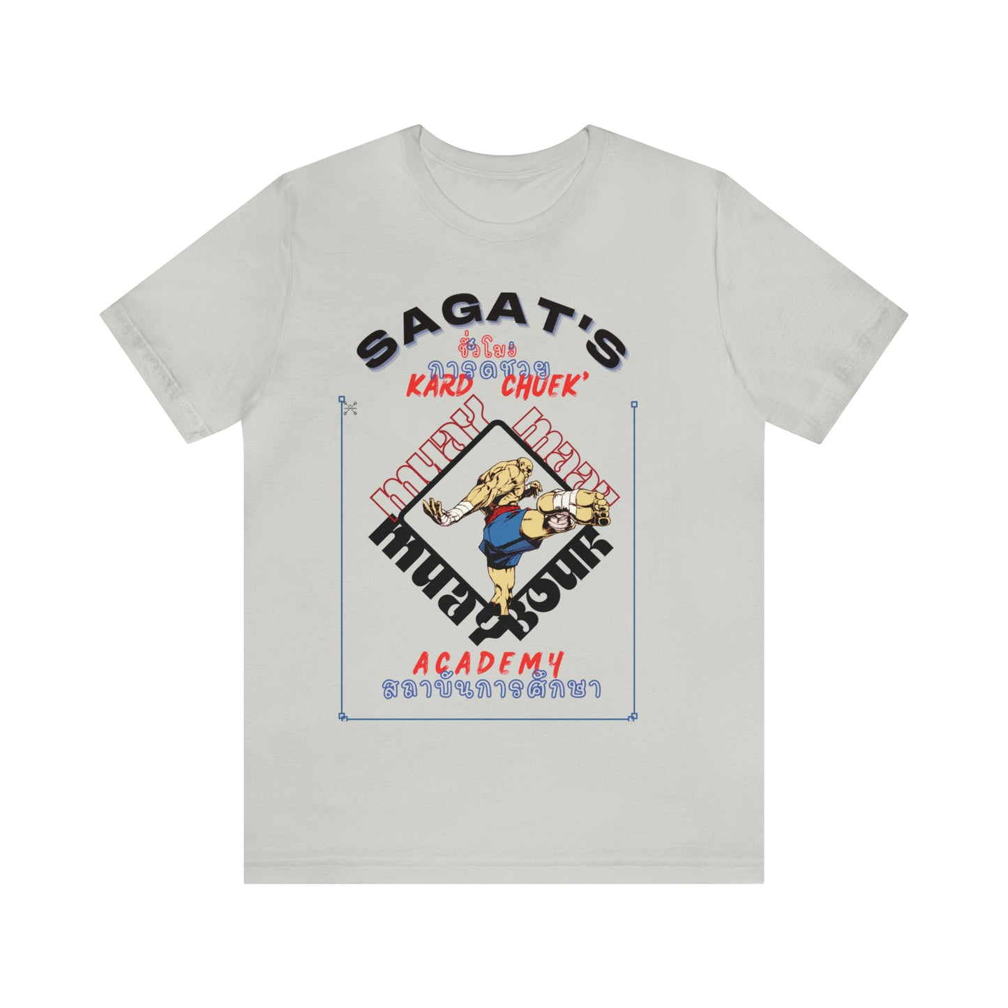 Street Fighterboxing tee shirt Sagat Tshirt Muay Thai Tshirt Unisex short-sleeved t-shirt  Graphic character Tee Crewneck Anime t-shirt,