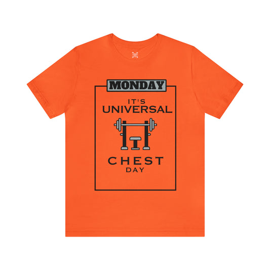 Chest day t-shirt| Graphic funny tshirt| gym crewneck top| Unisex Jersey Short Sleeve Tee