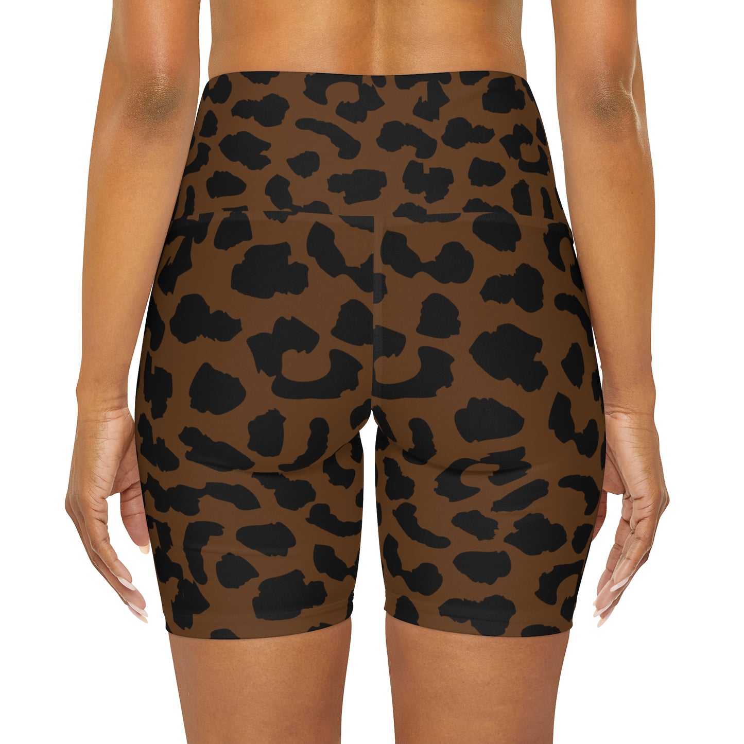 Animal camo Waisted Yoga Shorts (AOP)