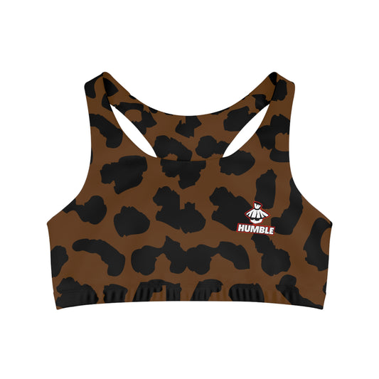 Animal camo Muay thai Seamless Sports Bra (AOP)