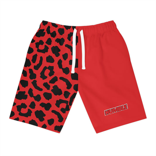 Leopard print red prowler shorts