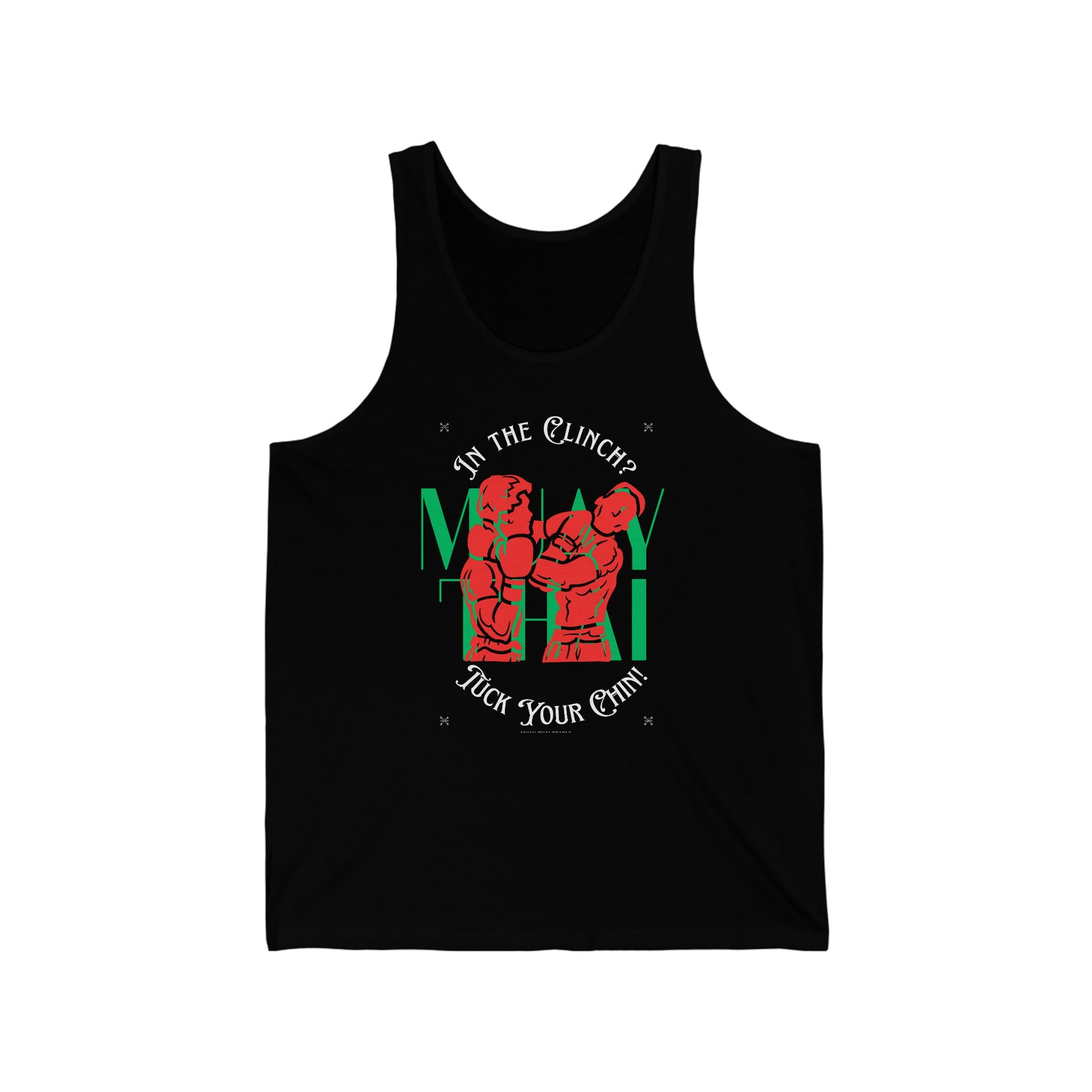 Muay thai t-shirt| Boxing tee| Clinch graphic tee| Loose fit graphic tank top| UnisexJersey Tank