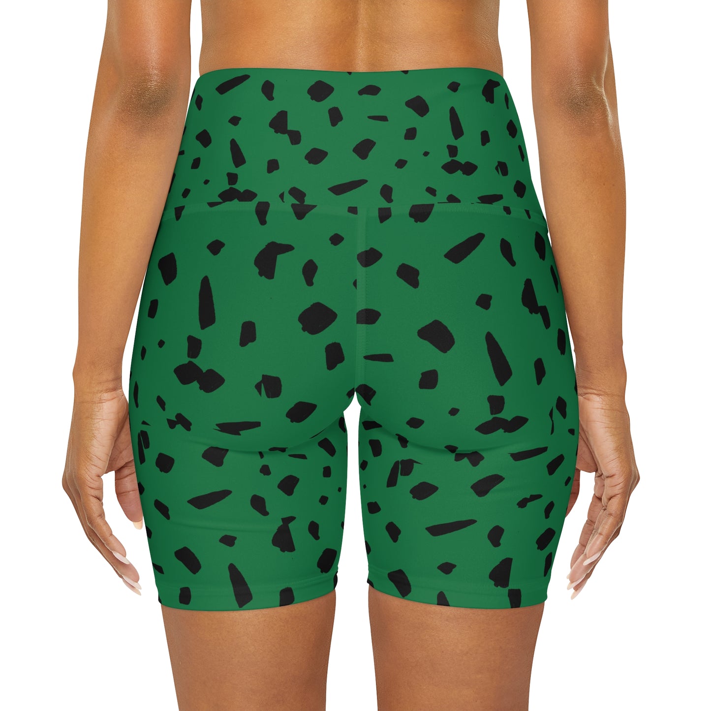 High Waisted Yoga Shorts (AOP)