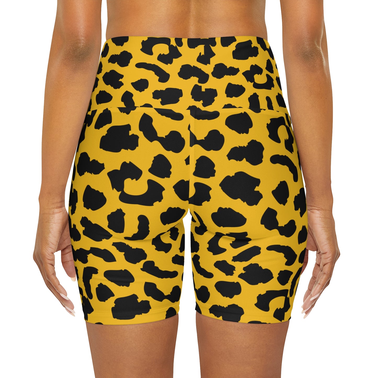 Leopard camo High Waisted Yoga Shorts (AOP)