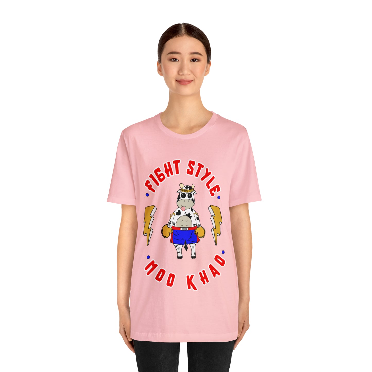 Moo Khao t-shirt| Funny graphic muay thai t-shirt| Unisex Jersey Short Sleeve Tee